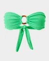Melissa Odabash Belgium Strapless Bikini Top In Green Ridges