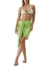 Melissa Odabash Bikini Cover Up Skirt In Lime Green In Green