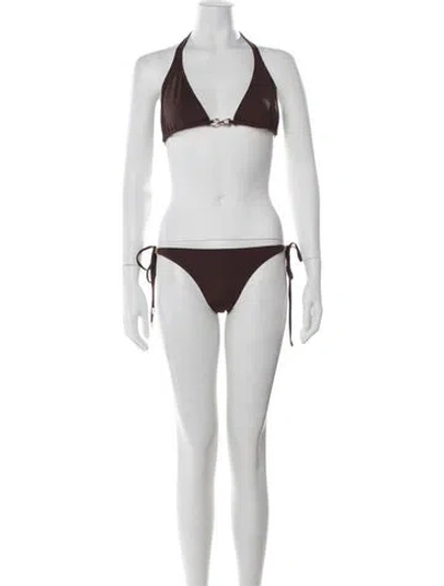 Pre-owned Melissa Odabash Bikini W/ Tags In Brown
