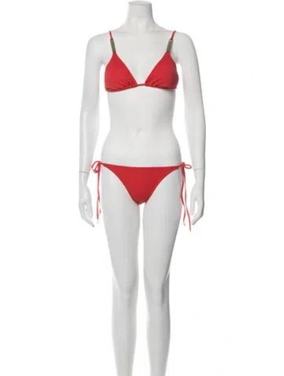Pre-owned Melissa Odabash Bikini W/ Tags In Red