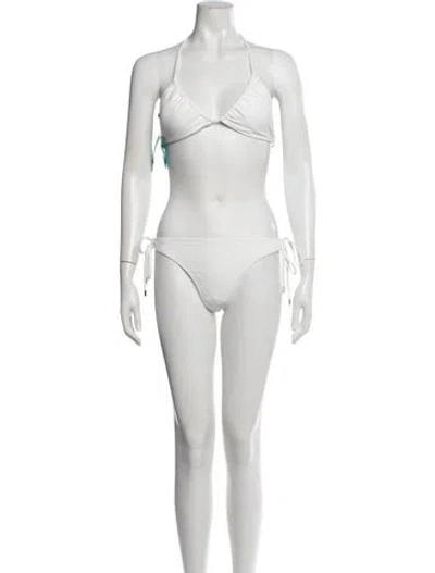 Pre-owned Melissa Odabash Bikini W/ Tags In White