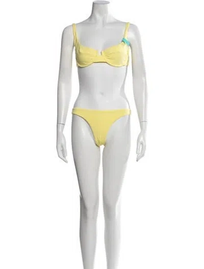 Pre-owned Melissa Odabash Bikini W/ Tags In Yellow