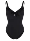 Melissa Odabash Lisbon Knot-front Swimsuit In Black