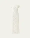 Melissa Odabash Briony Laser-cut Maxi Dress In White