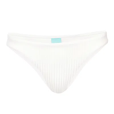 Melissa Odabash Brisbane Bikini Bottom Ivory Ribbed In White
