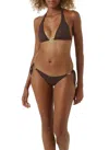 Melissa Odabash Brown Bikini Bottoms With Gold Trim In Brown