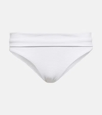 Melissa Odabash Brussels Bikini Bottoms In White Pique