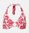 Melissa Odabash Brussels Floral Bikini Top In White