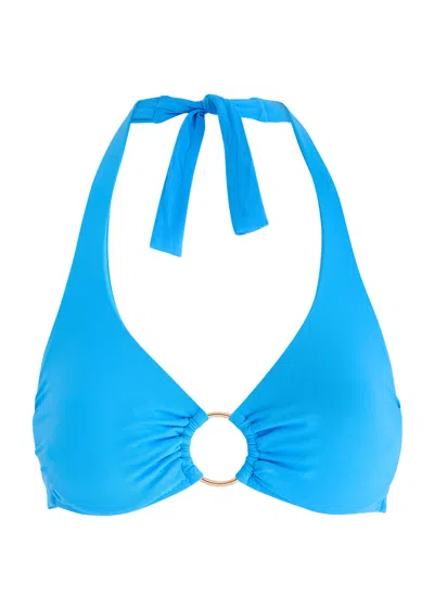 Melissa Odabash Brussels Halterneck Bikini Top In Blue