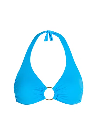 Melissa Odabash Brussels Halterneck Bikini Top In Blue