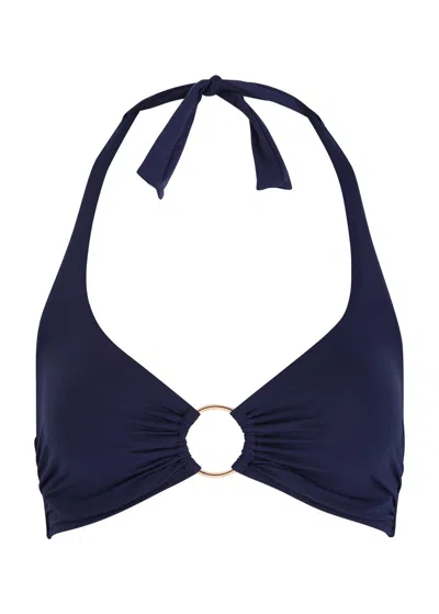 Melissa Odabash Brussels Halterneck Bikini Top In Navy