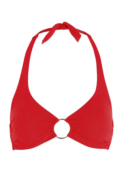 Melissa Odabash Brussels Halterneck Bikini Top In Red