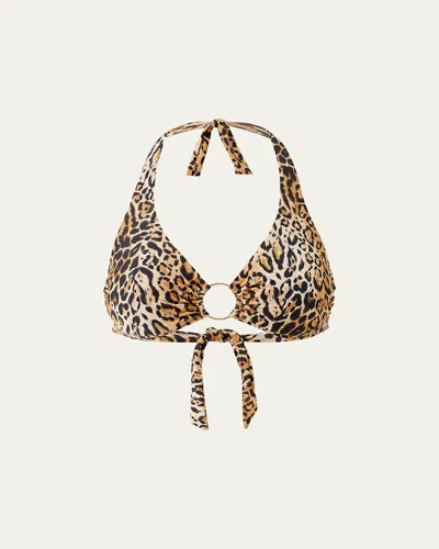 MELISSA ODABASH BRUSSELS LEOPARD BIKINI TOP