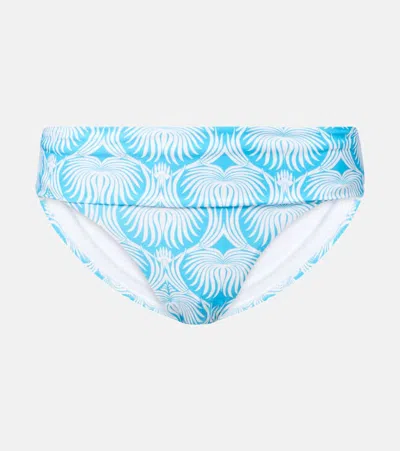 Melissa Odabash Brussels Printed Bikini Bottoms In Blue