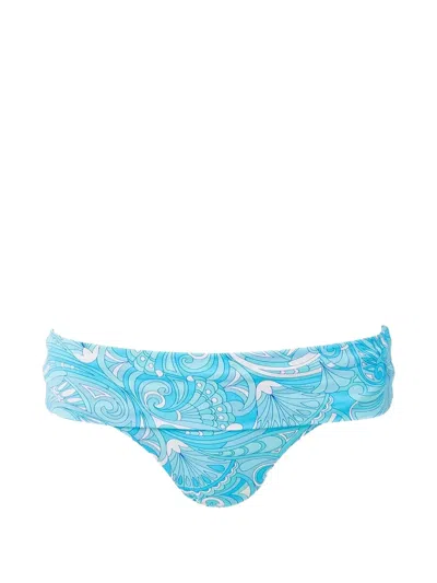 Melissa Odabash Brussels Printed Bikini Bottoms In Blue