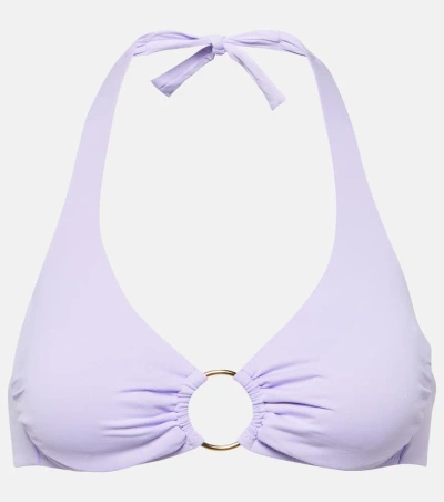 Melissa Odabash Brussels Ring-detail Bikini Top In Lavender