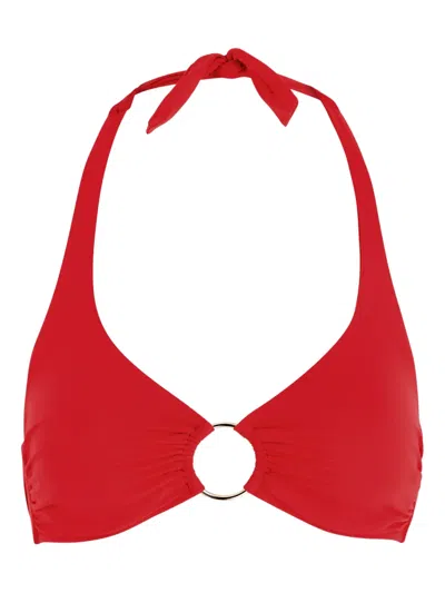 Melissa Odabash Brussels Ring-detail Bikini Top In Red