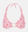 Melissa Odabash Brussels Ring-detail Bikini Top In Rot