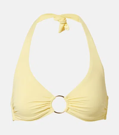 Melissa Odabash Brussels Ring-detail Bikini Top In Yellow