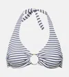 Melissa Odabash Brussels Striped Bikini Top In Multicoloured