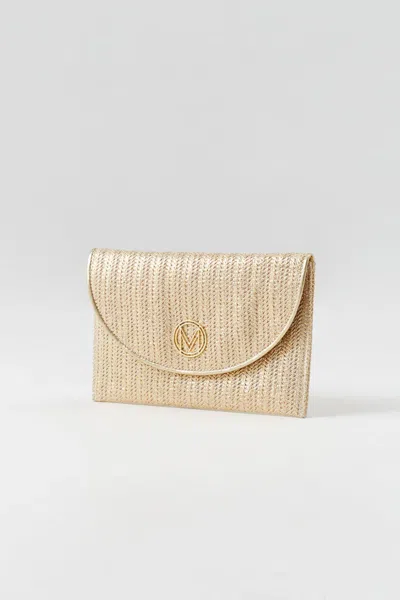 Melissa Odabash Burano Clutch Bag Gold