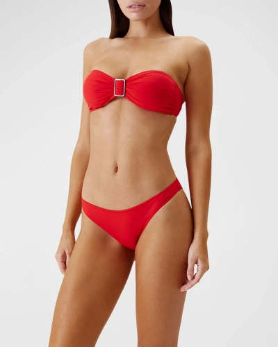 Melissa Odabash Calabria Bandeau Bikini Top In Red