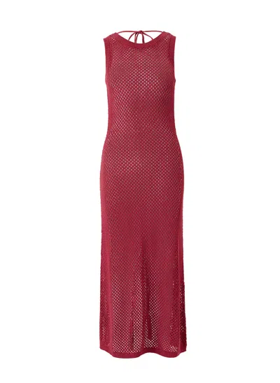 Melissa Odabash Callie Burgundy Dress In Red