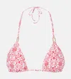 Melissa Odabash Cancun Floral Bikini Top In Amalfi Red