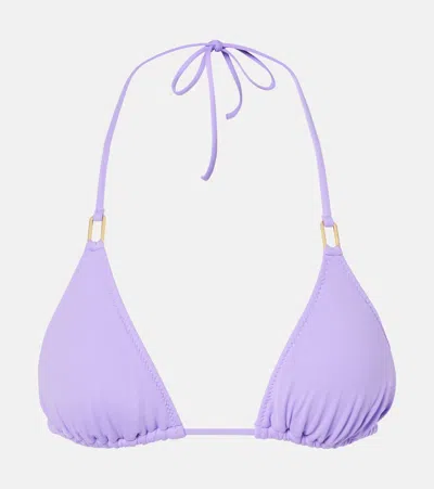 Melissa Odabash Cancun Ring-detail Bikini Top In Viola