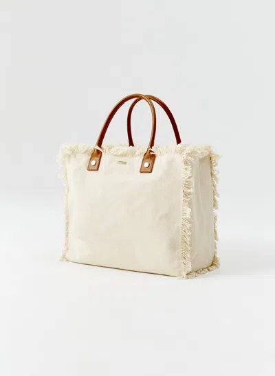 Melissa Odabash Cap Ferrat Beige Tote