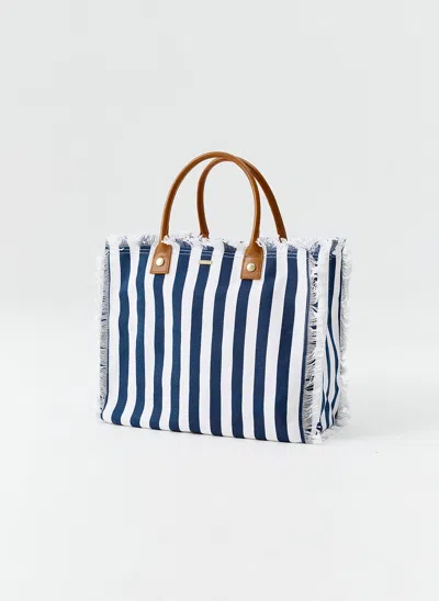 Melissa Odabash Cap Ferrat Navy Nautical Tote