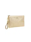 Melissa Odabash Capri Clutch Bag Gold In Neutral