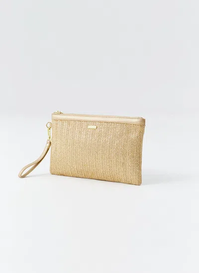 Melissa Odabash Capri Gold Clutch