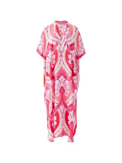 Melissa Odabash Carlotta Lace-up Maxi Dress In Multi