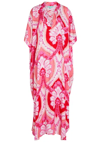 Melissa Odabash Carlotte Printed Woven Maxi Dress In Multi