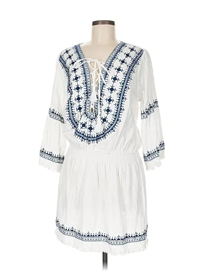 Pre-owned Melissa Odabash Casual Dress In White