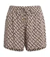Melissa Odabash Chain Print Annie Shorts In Brown