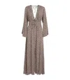 Melissa Odabash Chain Print Maja Maxi Kaftan Dress In Brown