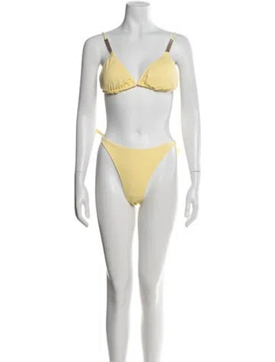 Pre-owned Melissa Odabash Chain-link Accents Bikini W/ Tags In Red