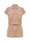 Melissa Odabash Cheryl Terry Playsuit Almond In Neutral