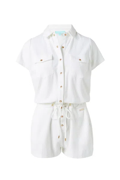 Melissa Odabash Cheryl Terry Playsuit White