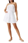 MELISSA ODABASH COLETTE BRODERIE ANGLAISE COVER-UP MINIDRESS