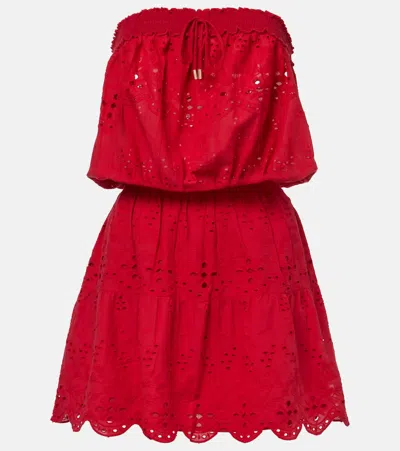 Melissa Odabash Collette Embroidered Cotton Minidress