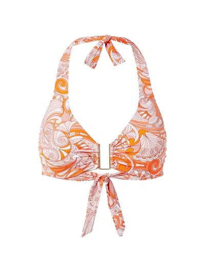 Melissa Odabash Colombia Knot Print Bikini Top In Multi