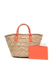 Melissa Odabash Corsica Leather Tote Bag In Nude