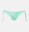 Melissa Odabash Costa Printed Bikini Bottoms In Green