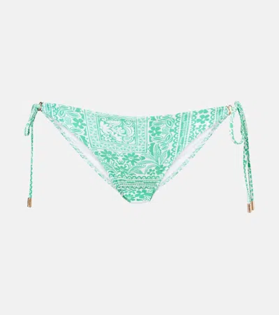 Melissa Odabash Costa Printed Bikini Bottoms In Green