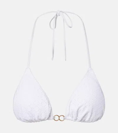 Melissa Odabash Costa Triangle Bikini Top In White