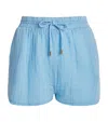 Melissa Odabash Cotton Abbie Drawstring Shorts In Multi