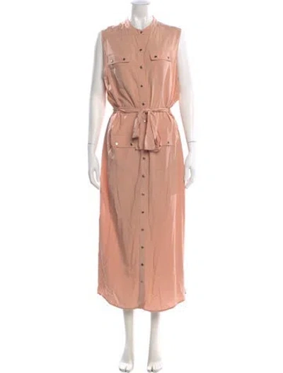 Pre-owned Melissa Odabash Crew Neck Midi Length Dress In Pink